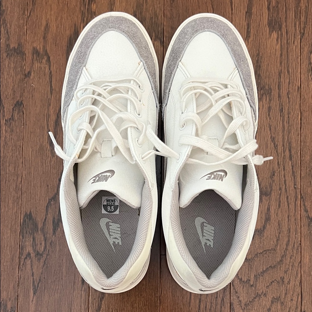 Nike Men's White and Gray Casual Low-Top Sneakers